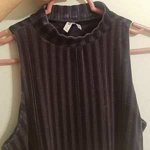 *MOVING*SALE*Deep steel metallic velvet blue dress